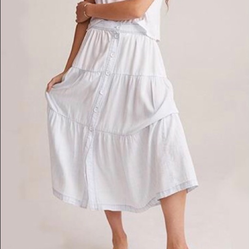 Bella Dahl button midi skirt